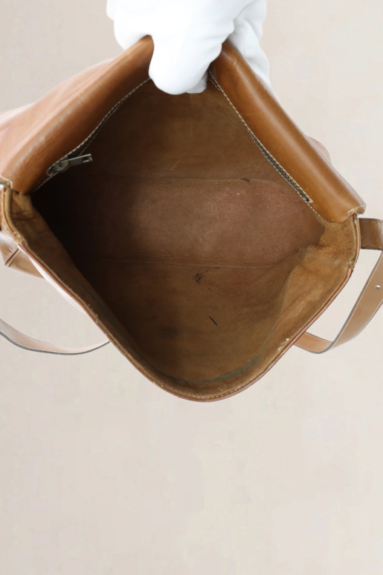 Delvaux Brown Leather Poirier Crossbody Bag