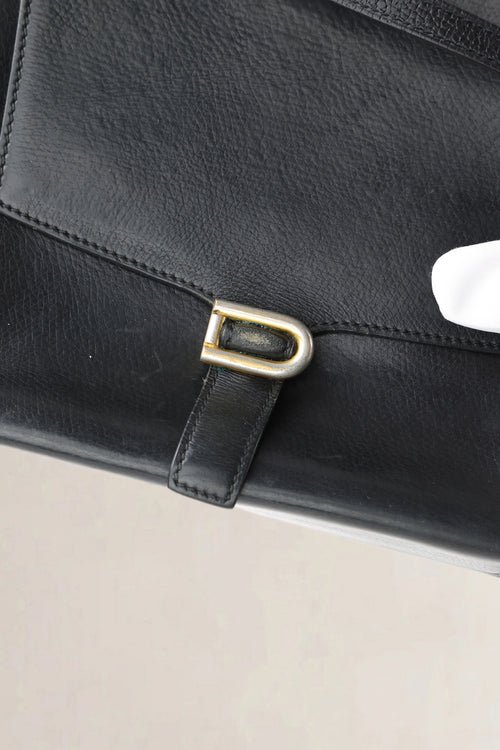 Delvaux Black Leather Crossbody Bag