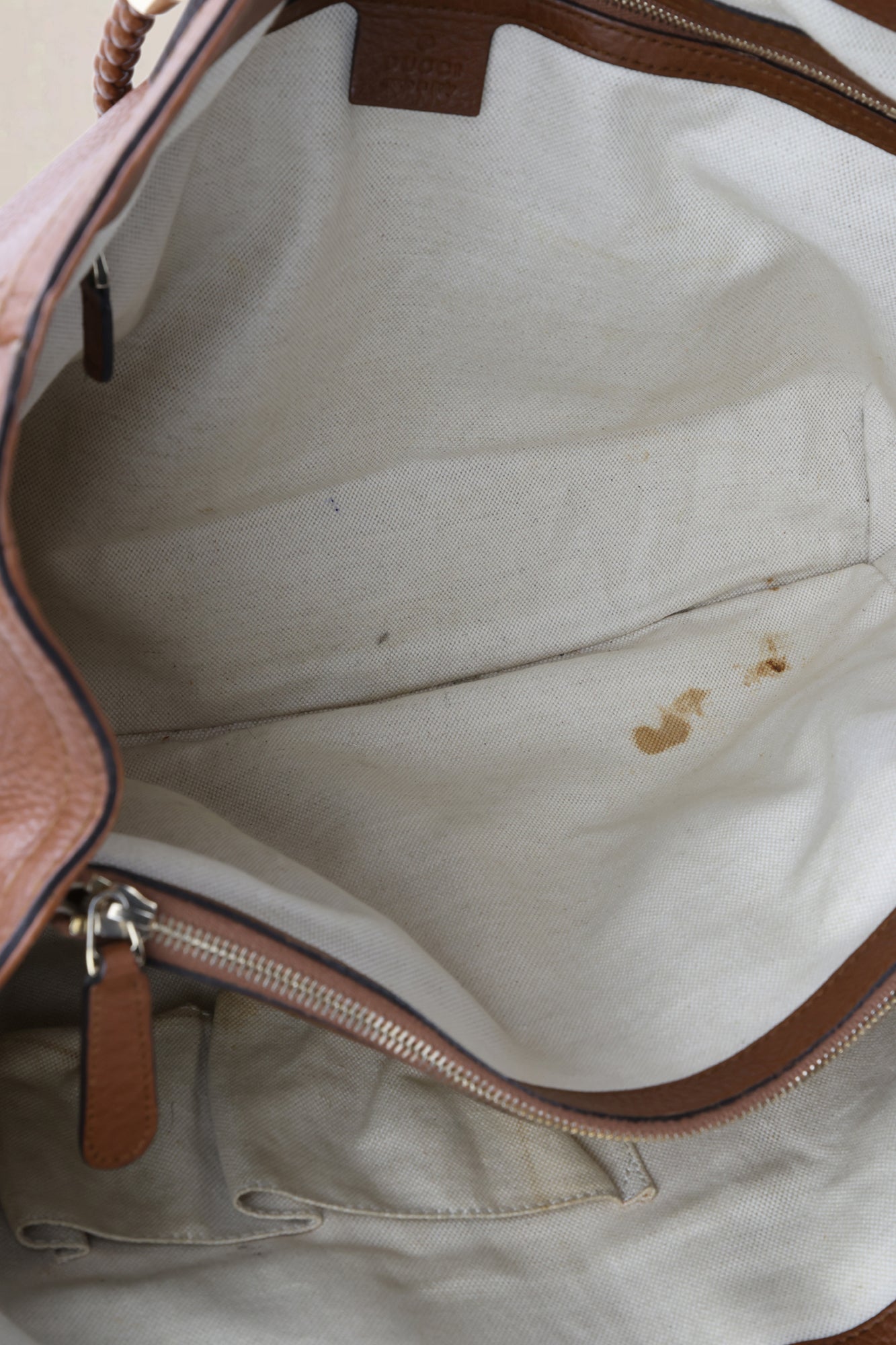 Gucci Bella Brown Pebbled Leather — preloved