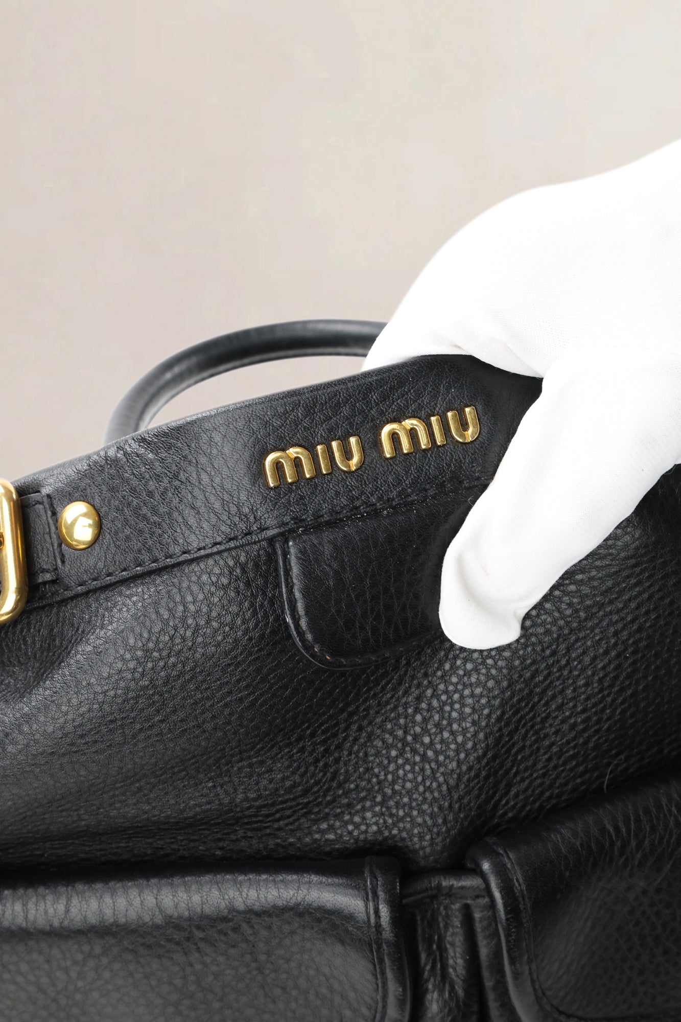 Miu Miu Black Leather Crossbody Bag