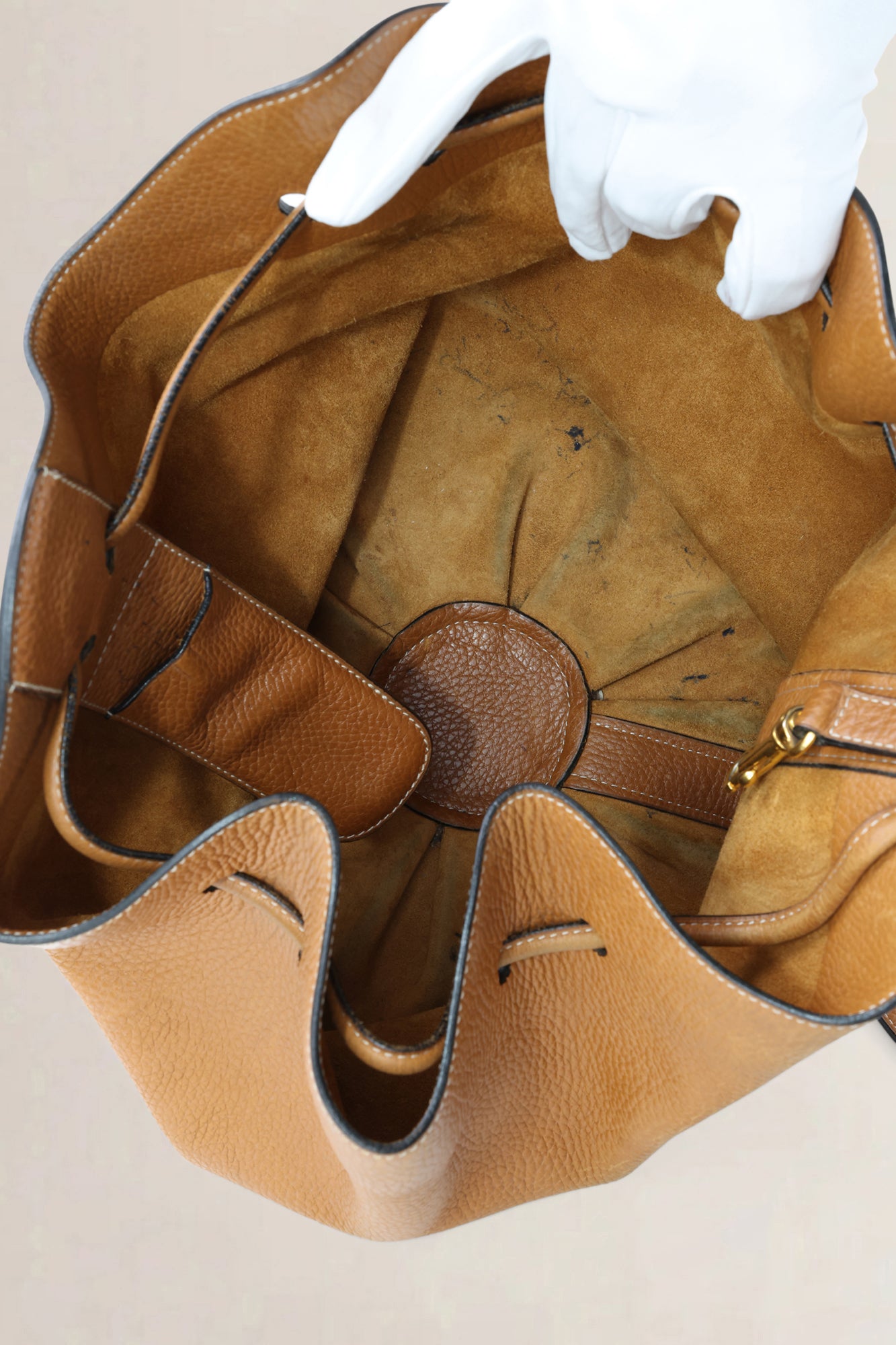 Delvaux Brown Tabarin PM Crossbody Bag