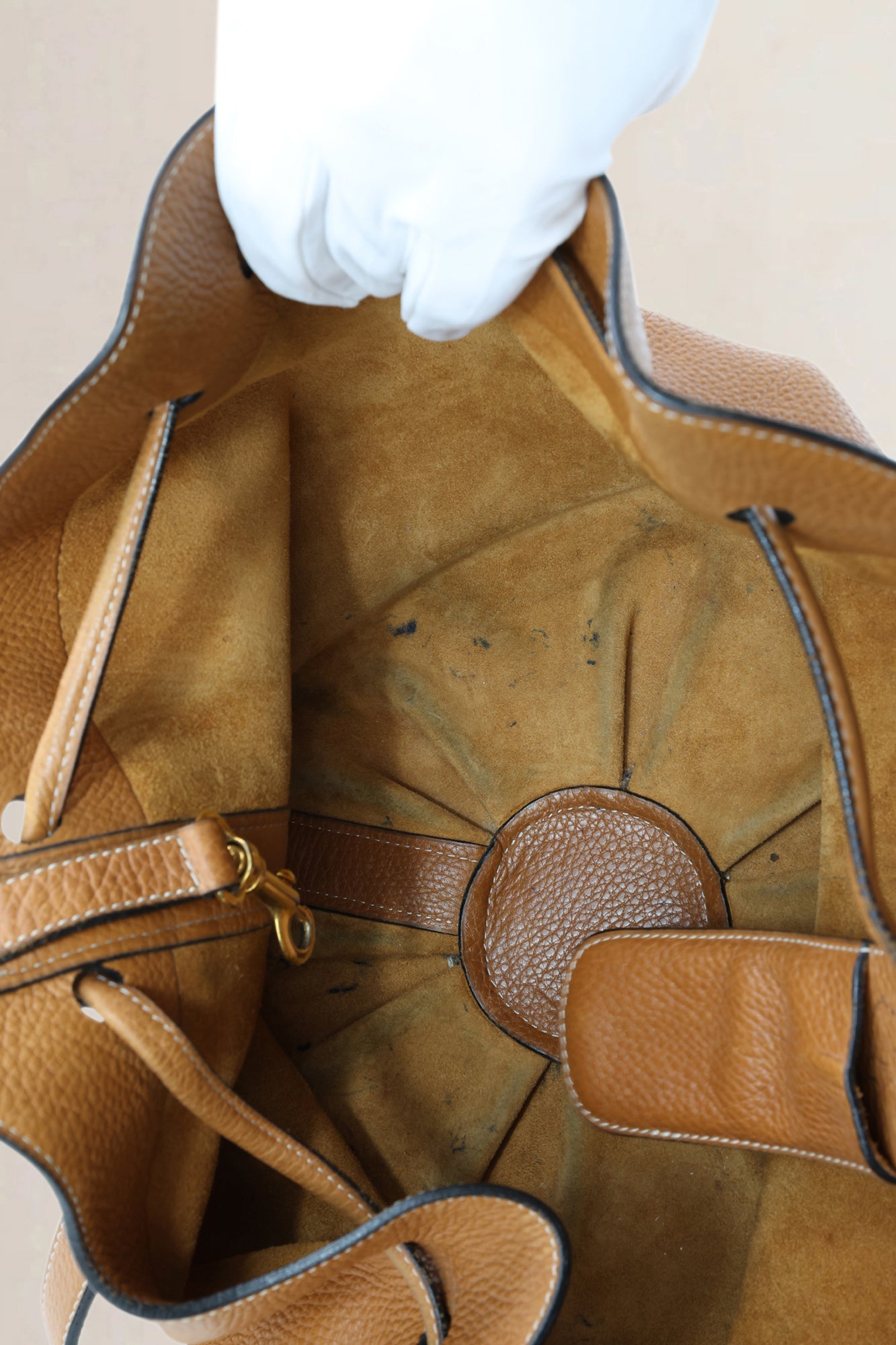 Delvaux Brown Tabarin PM Crossbody Bag