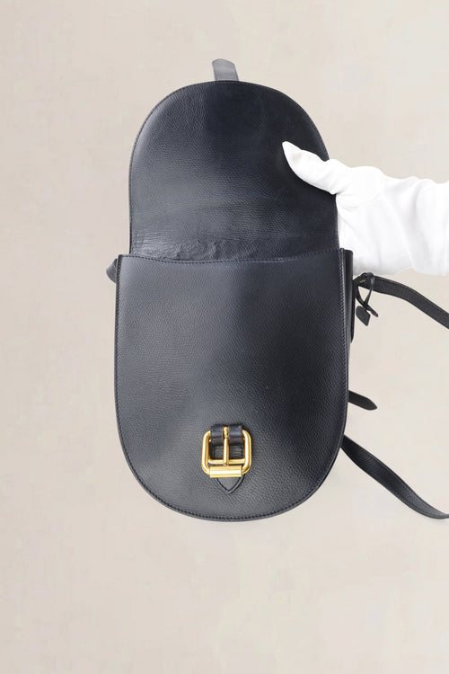 Delvaux Black Leather Crossbody Bag