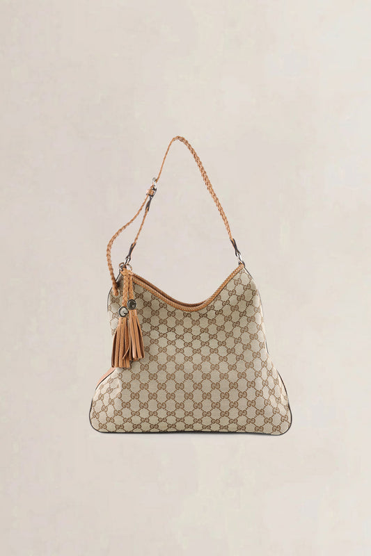 Gucci Brown GG Canvas Marrakech Hobo — preloved