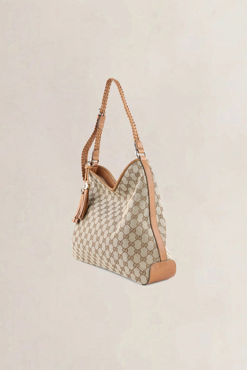 Gucci Brown GG Canvas Marrakech Hobo Shoulder Bag