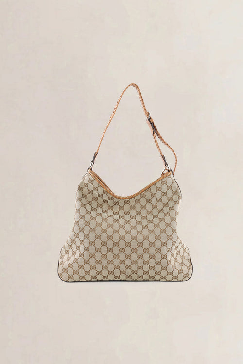 Gucci Brown GG Canvas Marrakech Hobo Shoulder Bag