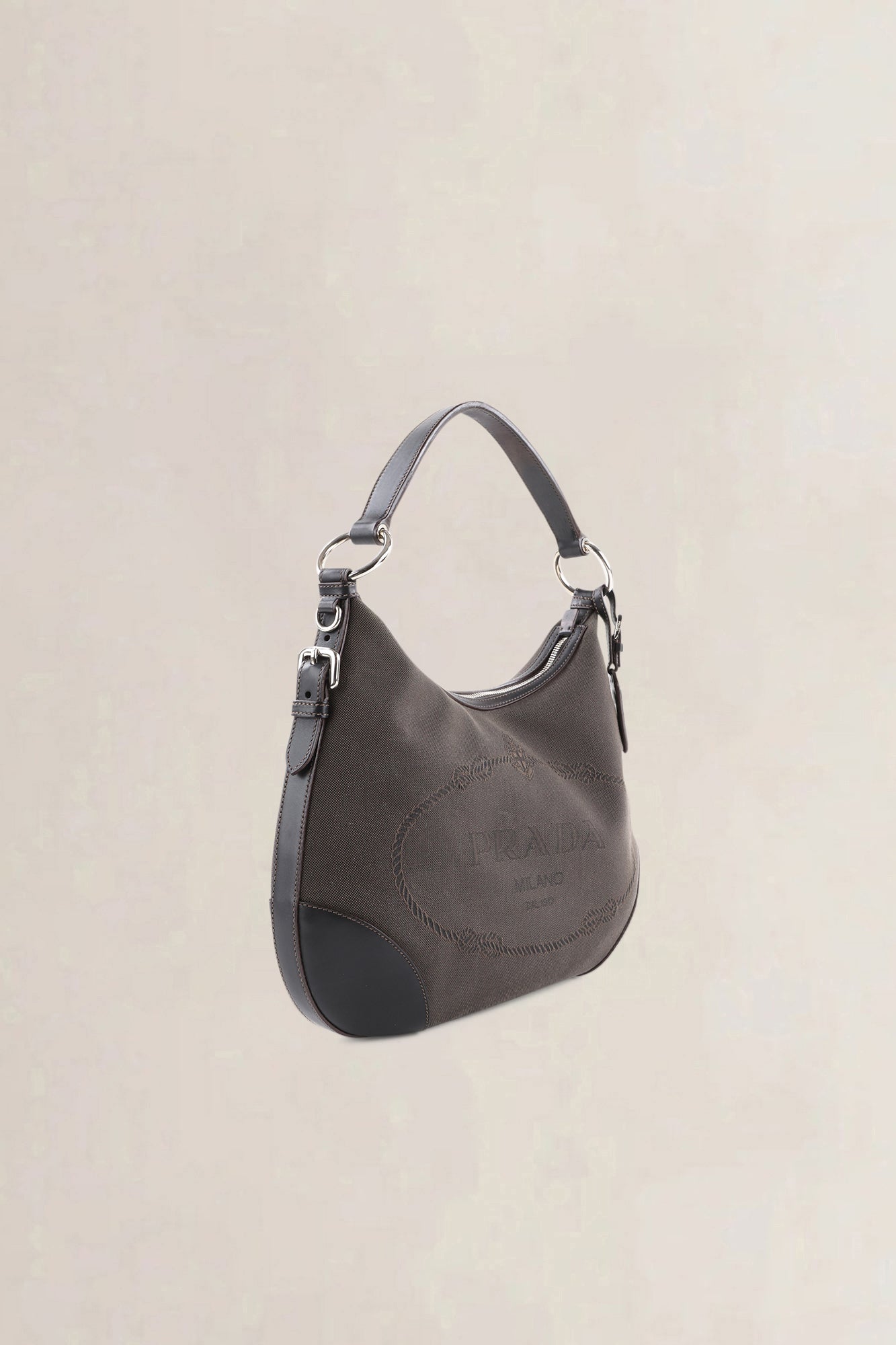 Prada Black Jacquard Shoulder Bag