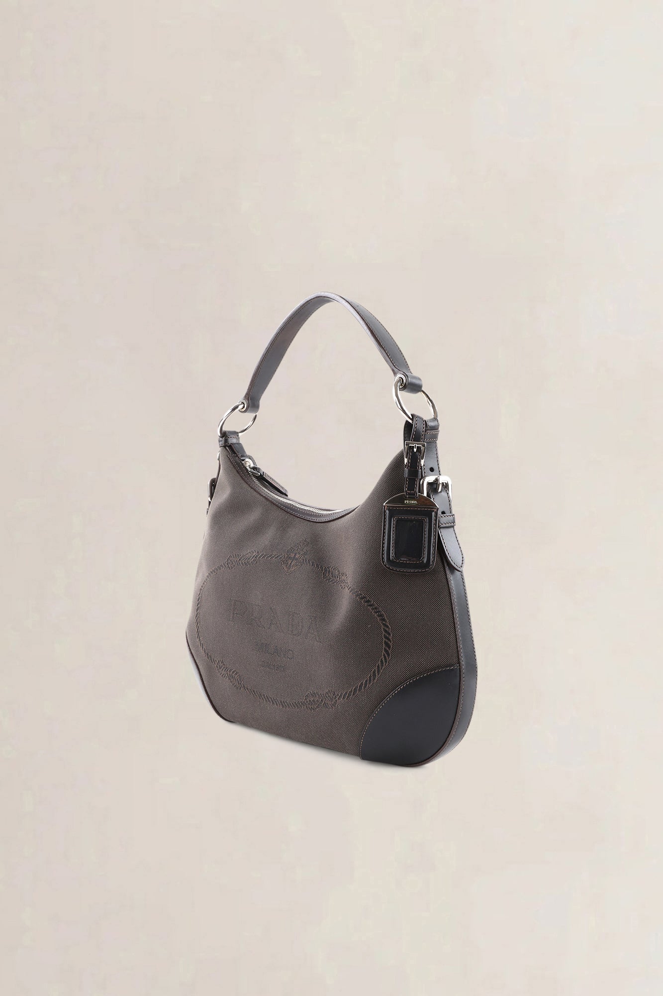 Prada Black Jacquard Shoulder Bag