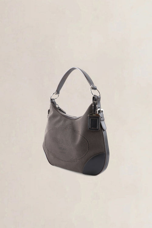 Prada Black Jacquard Shoulder Bag