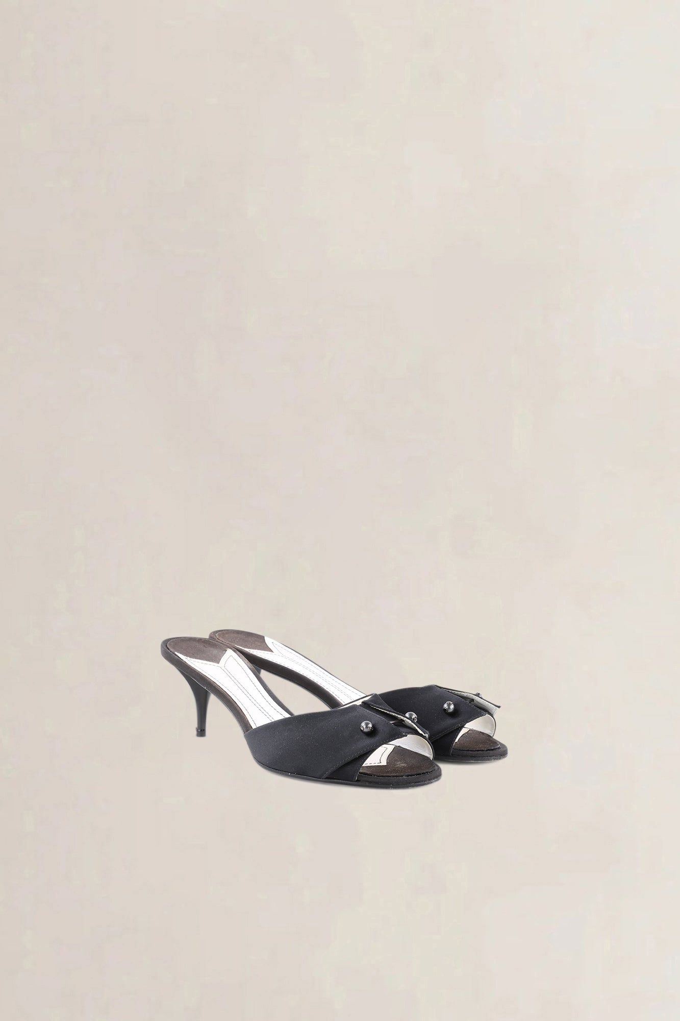 Chanel Black Heeled Mules