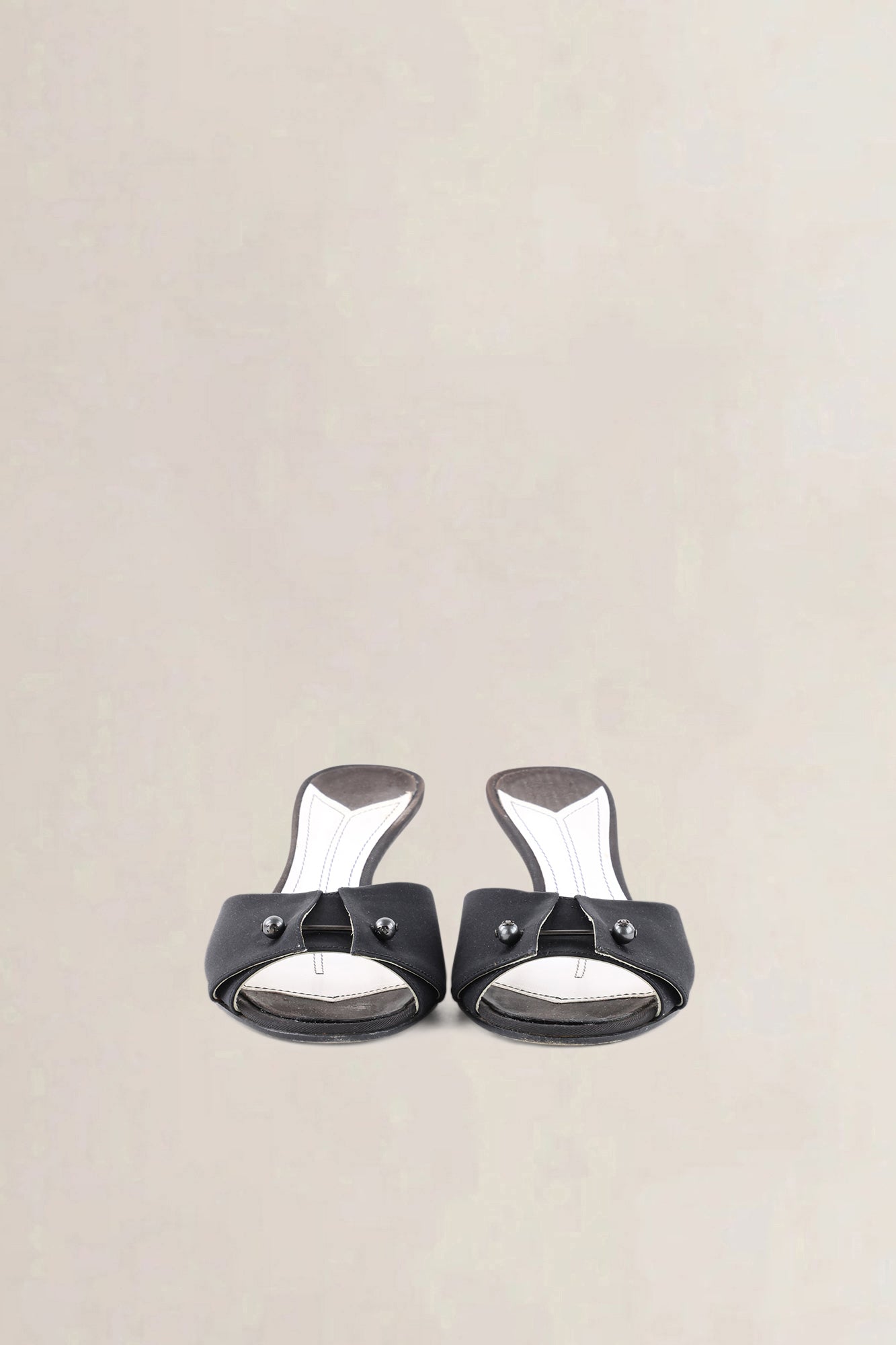 Chanel Black Heeled Mules