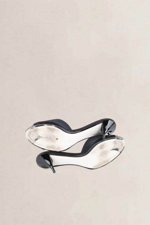 Chanel Black Heeled Mules