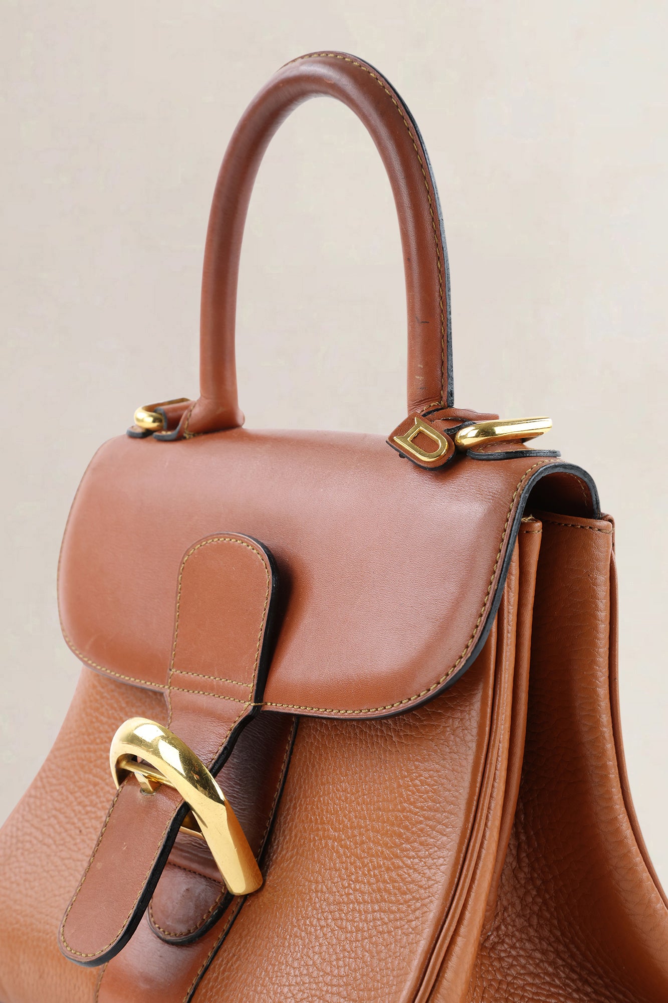 Delvaux Camel Jumping Calf Brillant PM Crossbody Bag