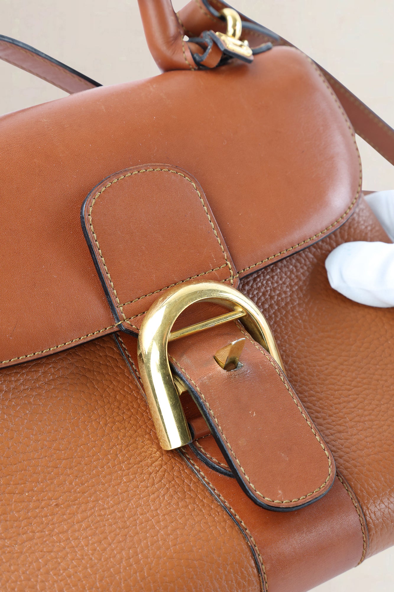 Delvaux Camel Jumping Calf Brillant PM Crossbody Bag