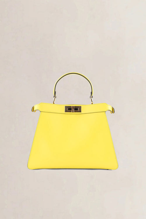 Fendi Yellow Peekaboo ISeeU Medium Crossbody Bag