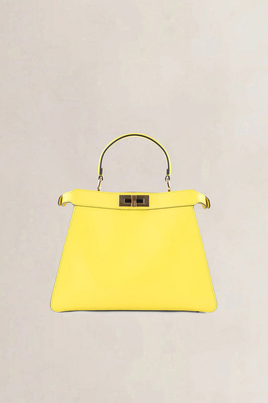 Fendi Yellow Peekaboo ISeeU Medium Crossbody Bag