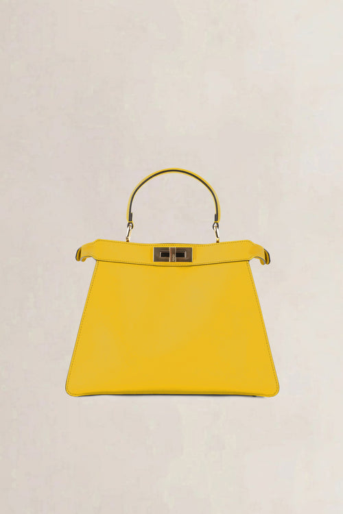 Fendi Yellow Peekaboo ISeeU Medium Crossbody Bag