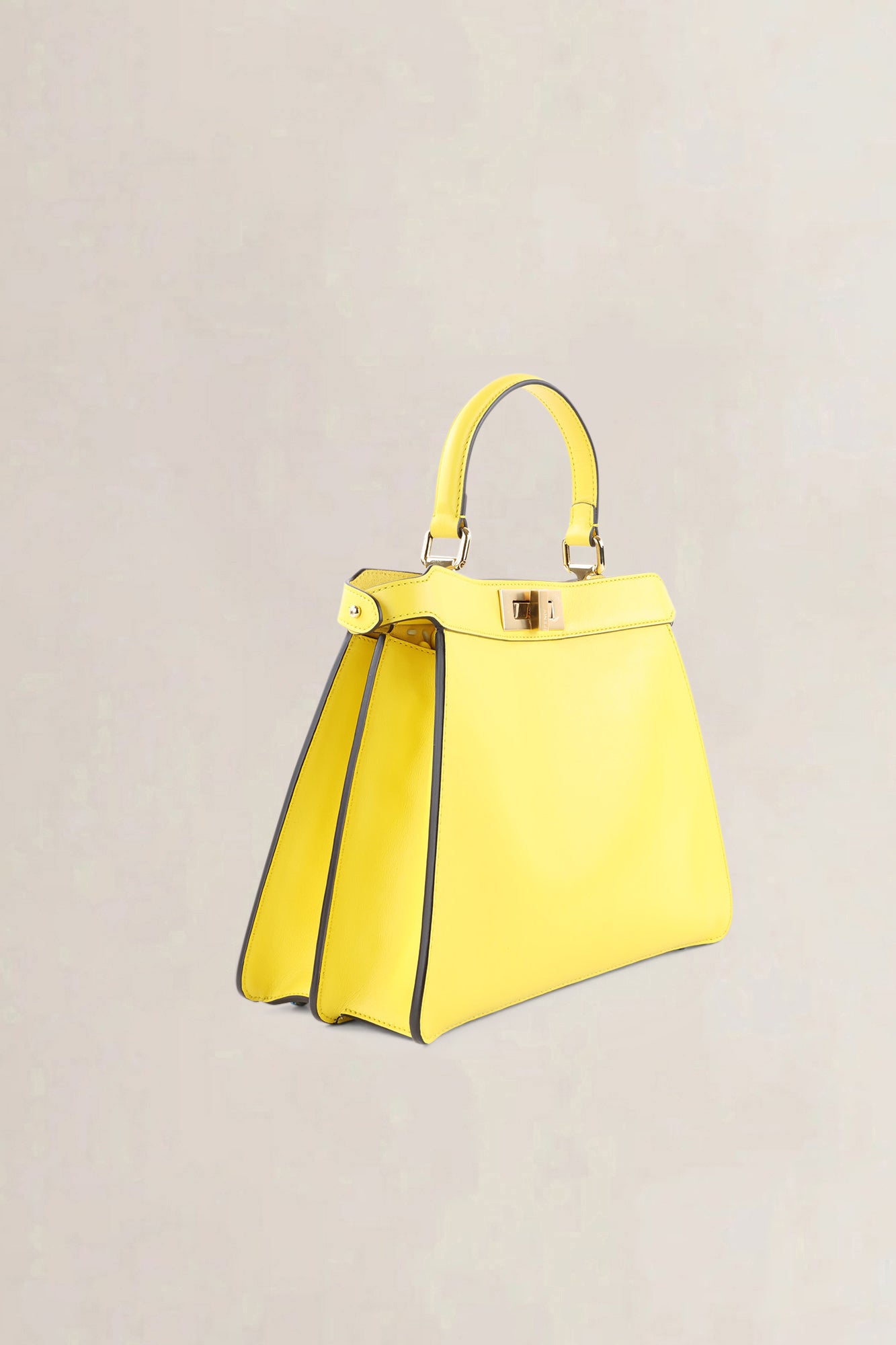 Fendi Yellow Peekaboo ISeeU Medium Crossbody Bag