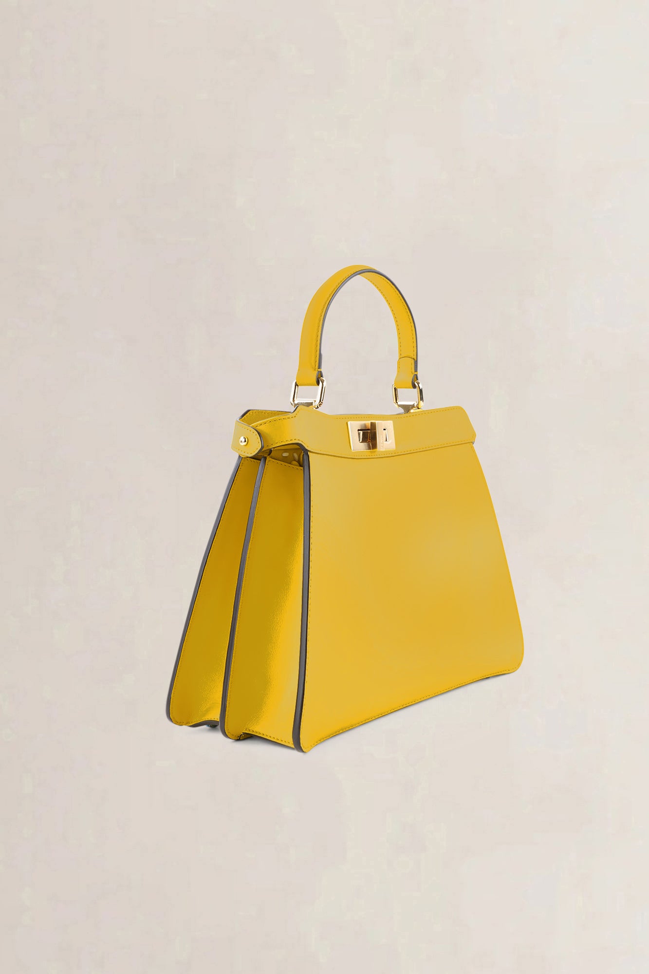 Fendi Yellow Peekaboo ISeeU Medium Crossbody Bag