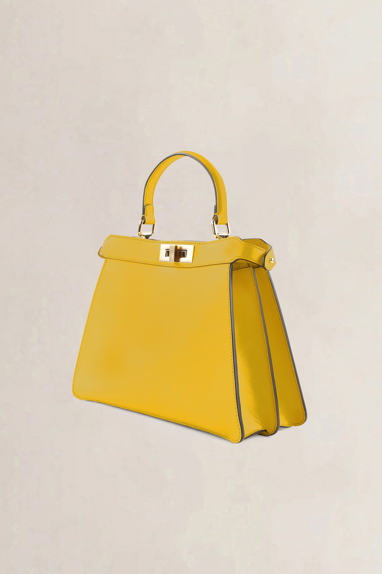Fendi Yellow Peekaboo ISeeU Medium Crossbody Bag
