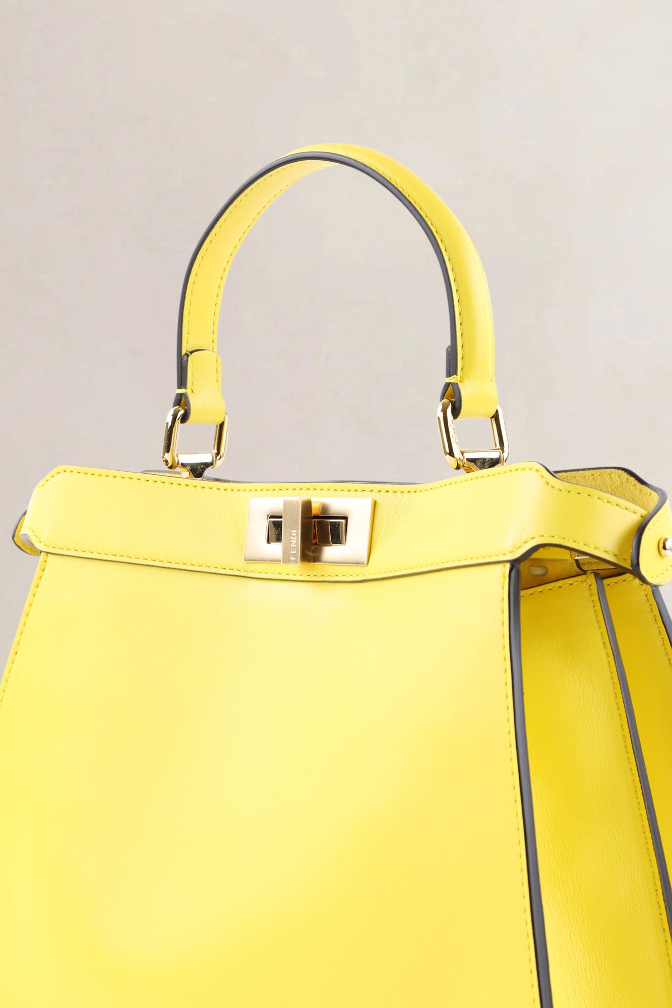 Fendi Yellow Peekaboo ISeeU Medium Crossbody Bag