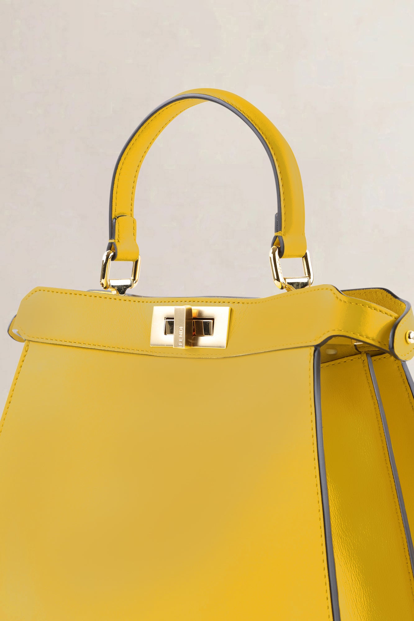 Fendi Yellow Peekaboo ISeeU Medium Crossbody Bag