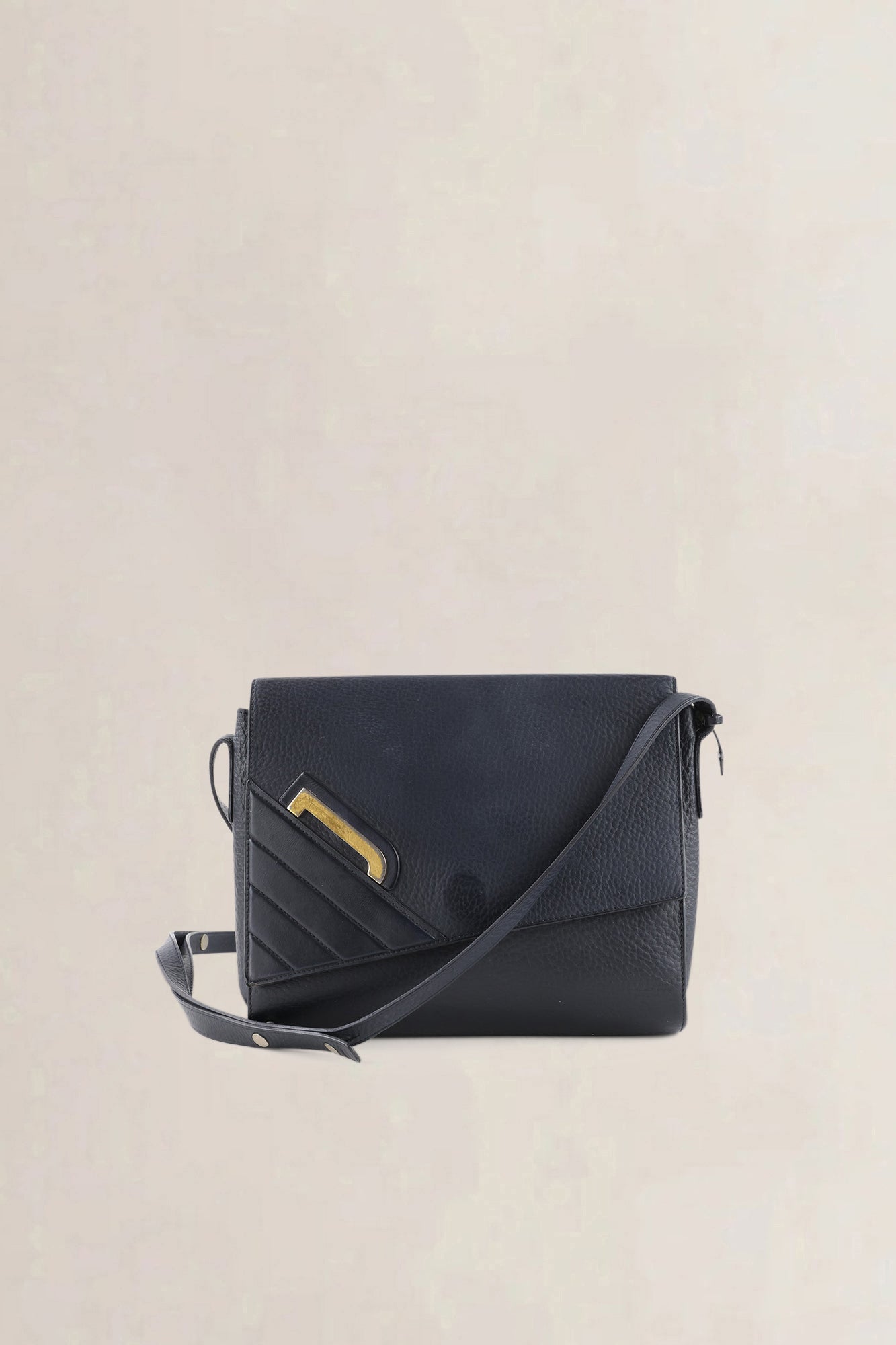 Delvaux Blue Jumping Calf Leather Dedain Crossbody Bag