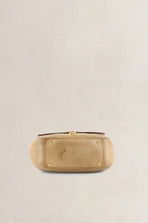 Miu Miu Beige Leather Crossbody Bag