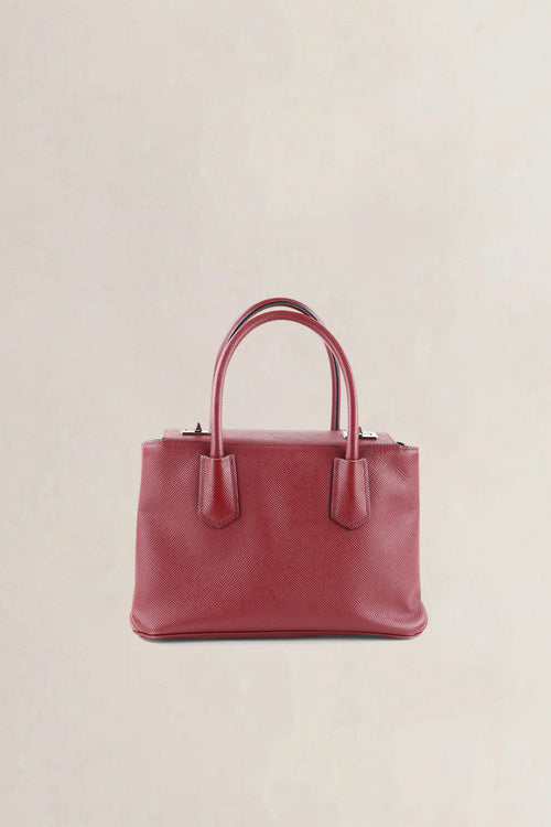 Prada Framboise Saffiano Leather Top Handle Bag