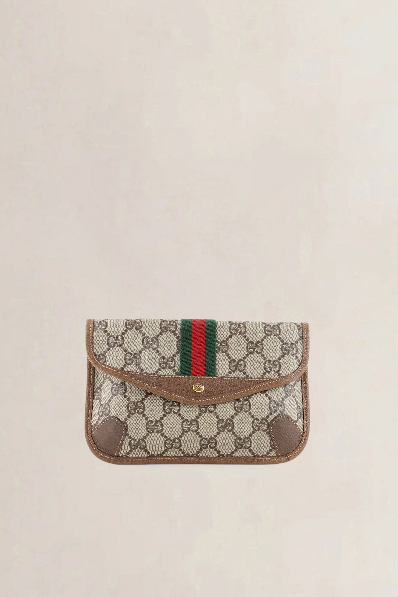 Gucci Beige & Brown GG Canvas Pochette