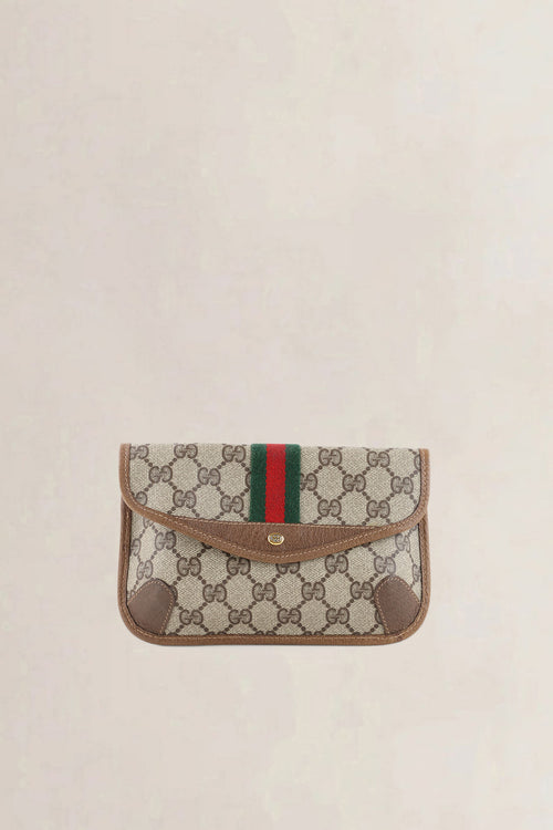 Gucci Beige & Brown GG Canvas Pochette