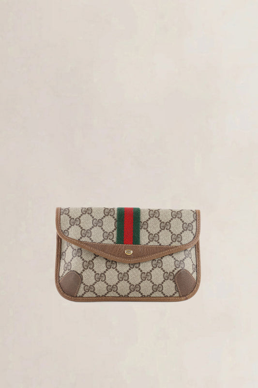 Gucci Beige & Brown GG Canvas Pochette