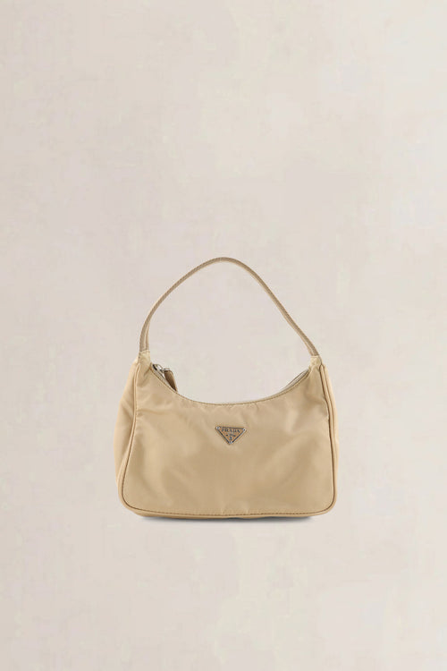 Prada Beige Nylon Shoulder Bag
