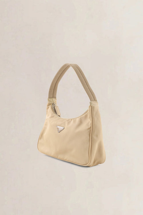 Prada Beige Nylon Shoulder Bag