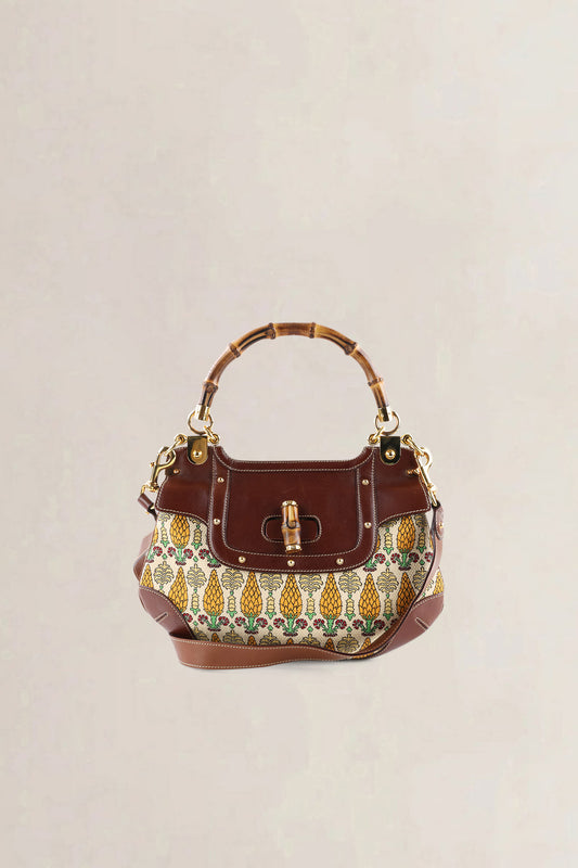 Gucci GG Canvas Peggy Bamboo Crossbody Bag