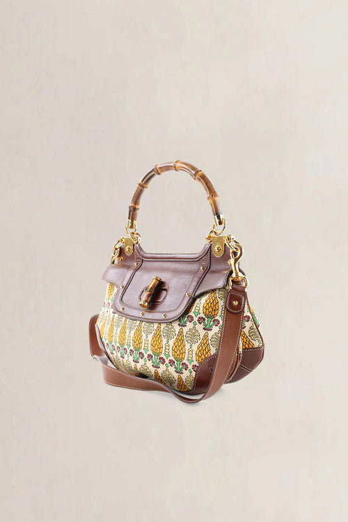 Gucci GG Canvas Peggy Bamboo Crossbody Bag