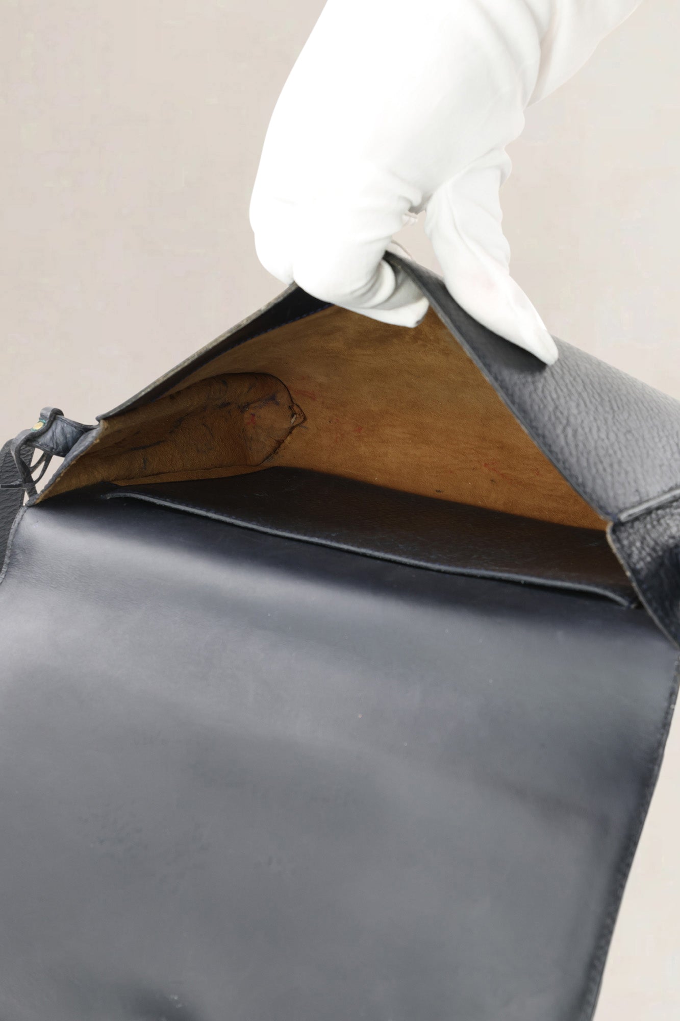 Delvaux Blue Jumping Calf Leather Dedain Crossbody Bag