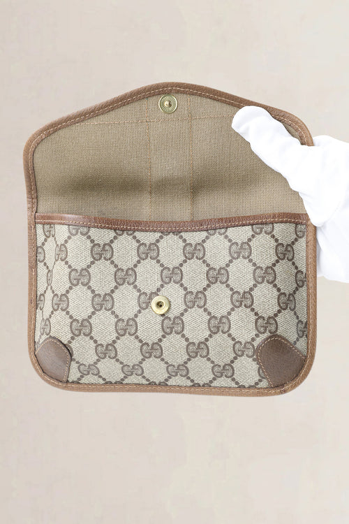 Gucci Beige & Brown GG Canvas Pochette