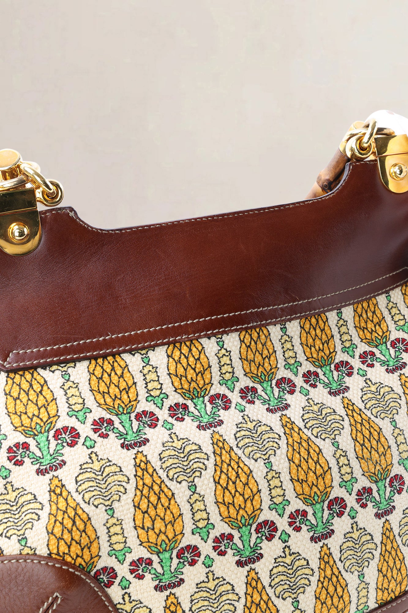 Gucci GG Canvas Peggy Bamboo Crossbody Bag