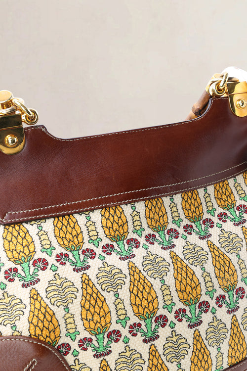 Gucci GG Canvas Peggy Bamboo Crossbody Bag