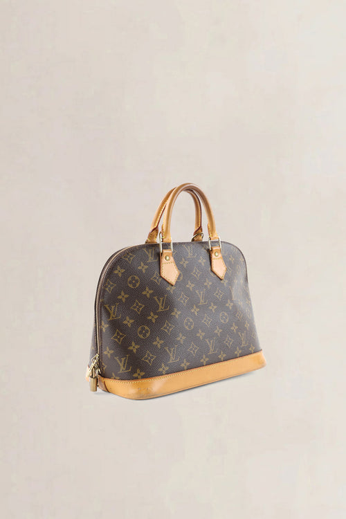 Louis Vuitton Brown Monogram Alma Top Handle Bag
