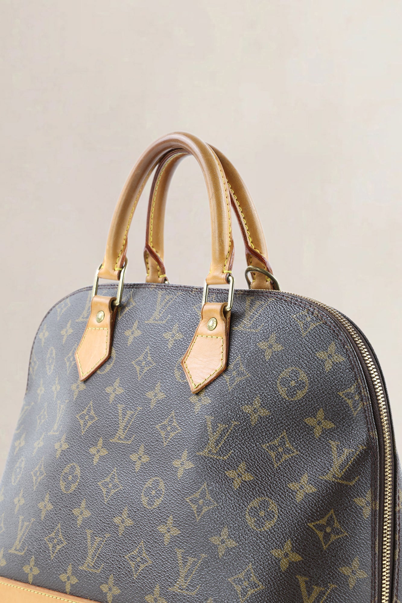 Louis Vuitton Brown Monogram Alma Top Handle Bag