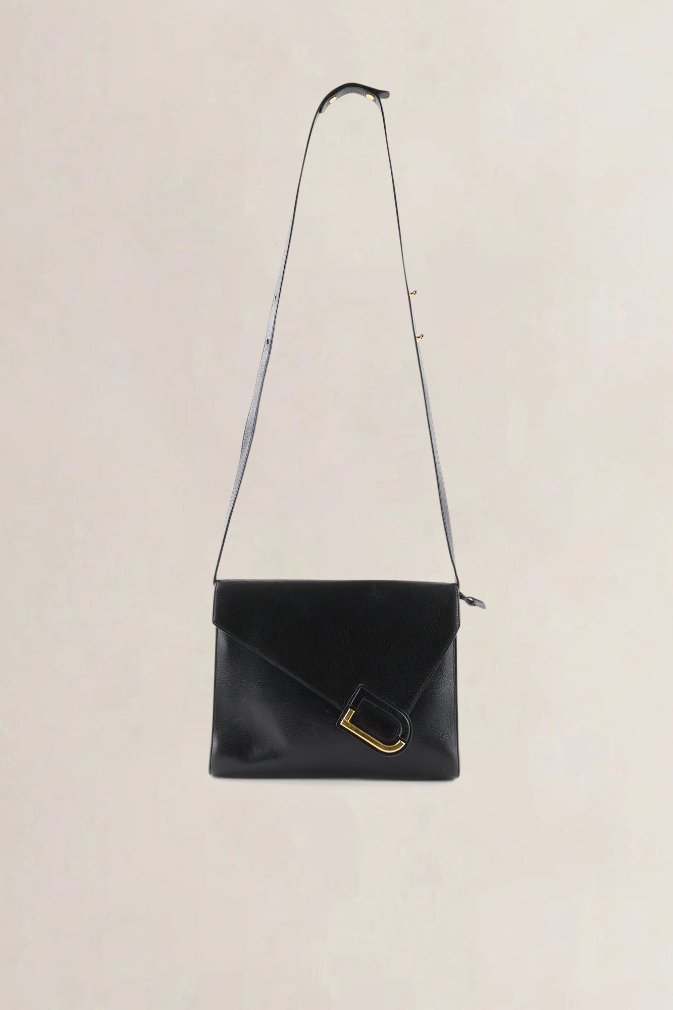Delvaux Black Leather Romeo Crossbody Bag