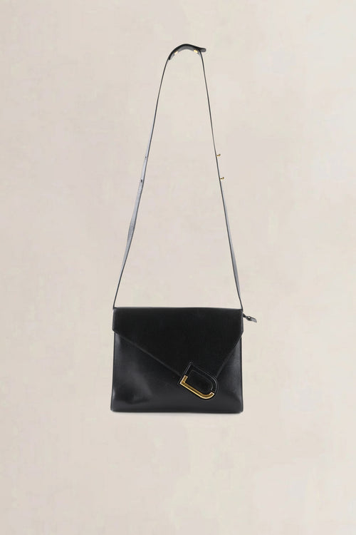 Delvaux Black Leather Romeo Crossbody Bag