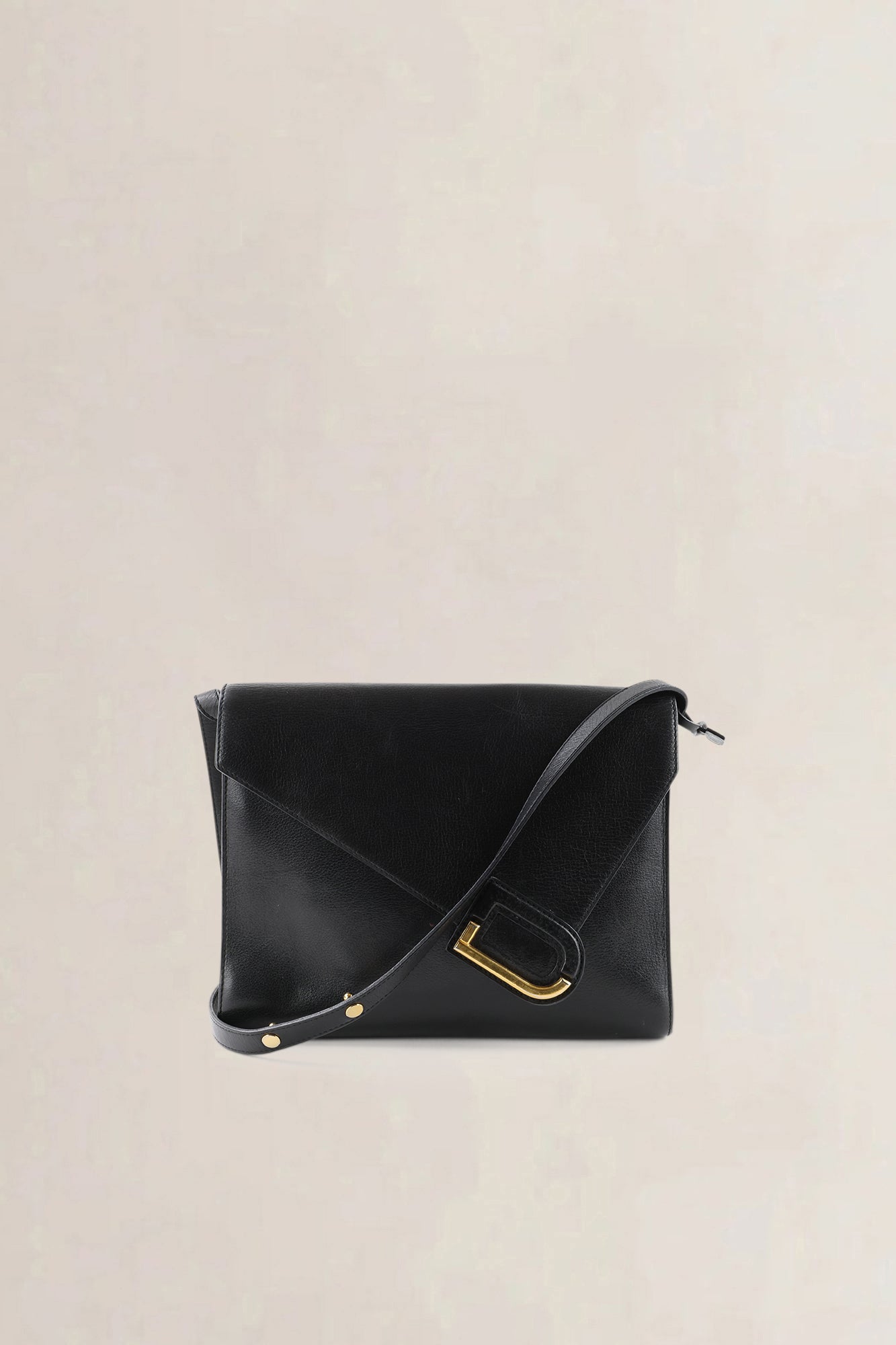 Delvaux Black Leather Romeo Crossbody Bag