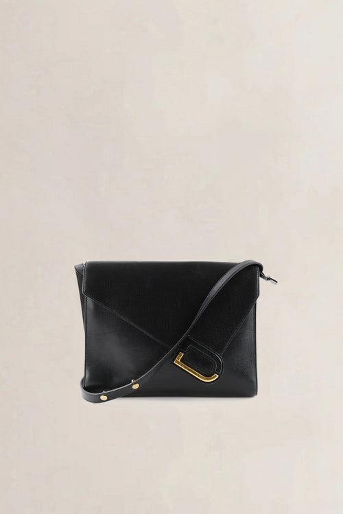 Delvaux Black Leather Romeo Crossbody Bag