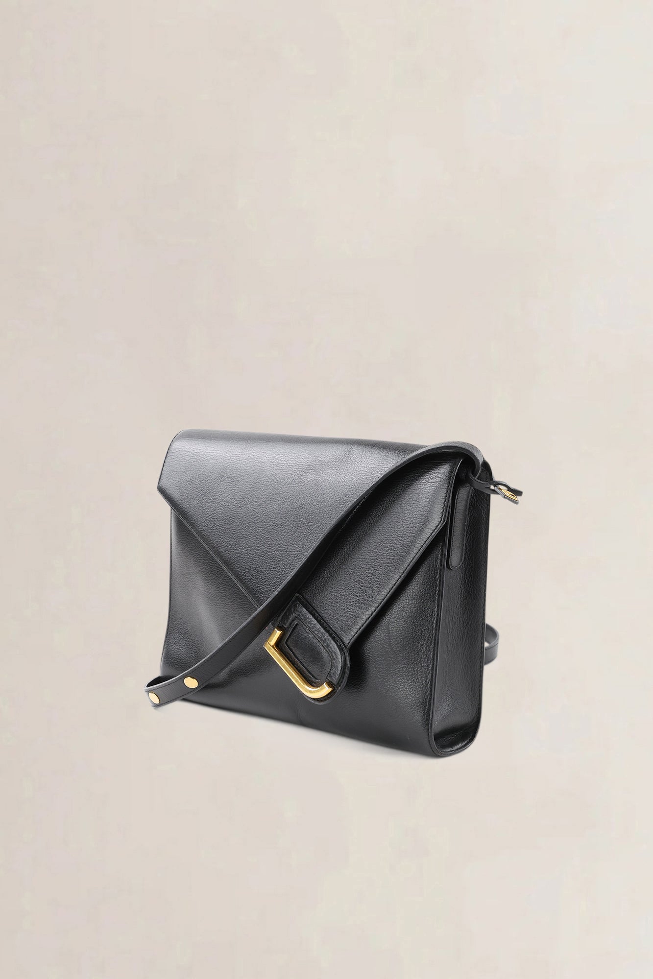 Delvaux Black Leather Romeo Crossbody Bag