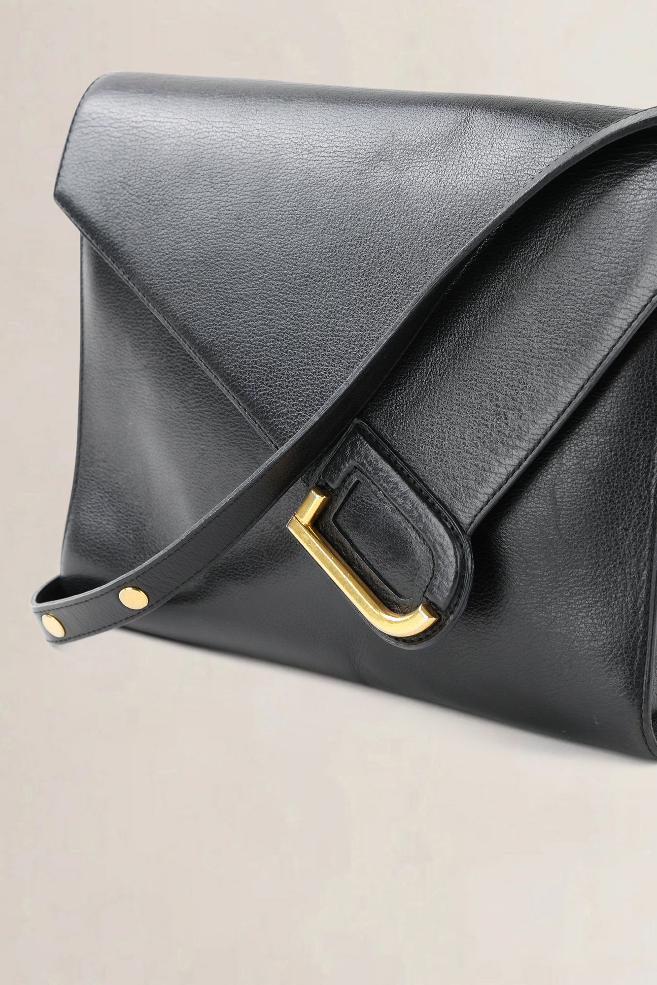 Delvaux Black Leather Romeo Crossbody Bag