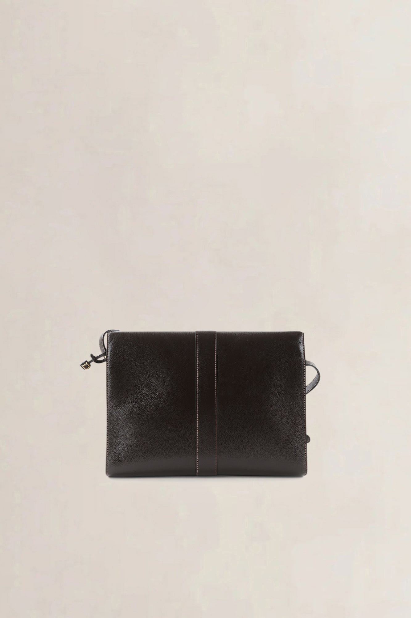Delvaux Dark Brown Jumping Calf Leather Vintage Crossbody Bag
