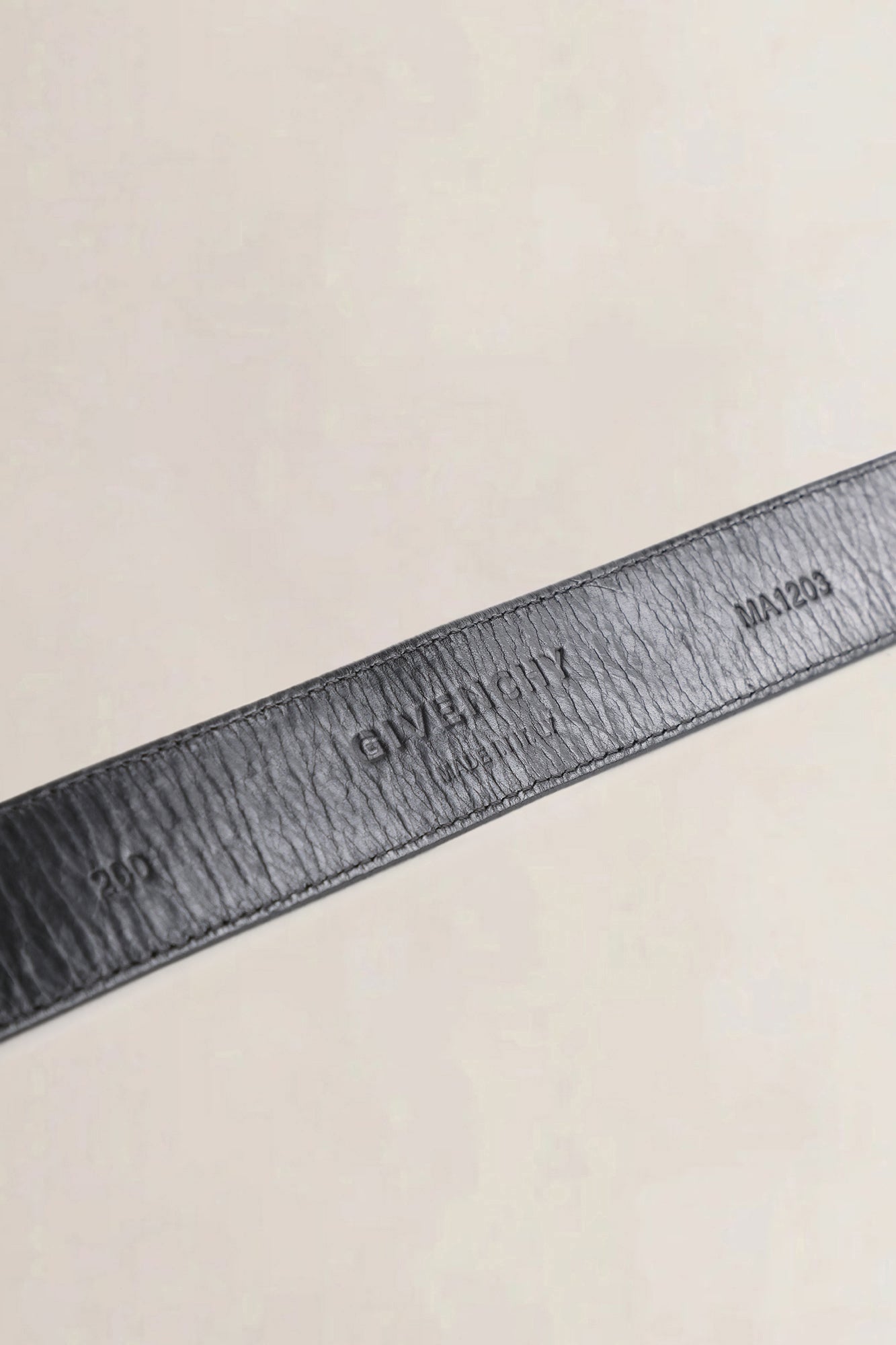 Givenchy Black Leather Quilted Belt